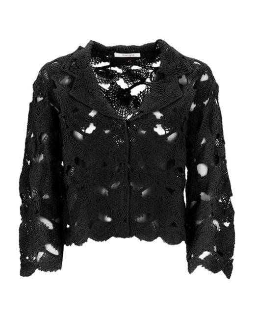 Kangra Black Ripped Cardigan