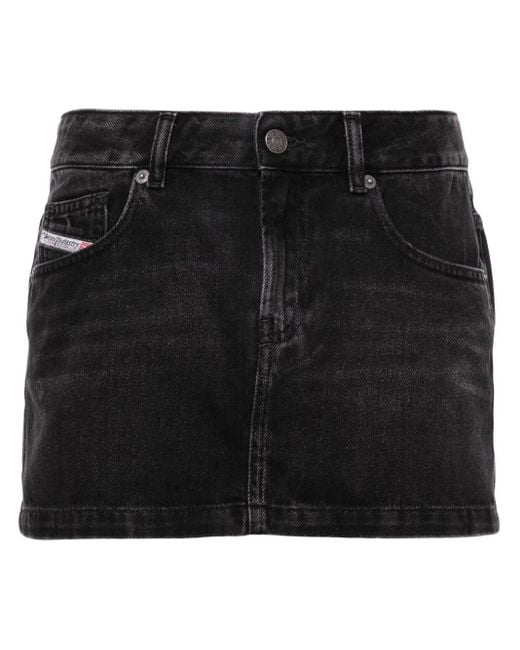 Minijupe Ron-S2 noire en denim DIESEL en coloris Black