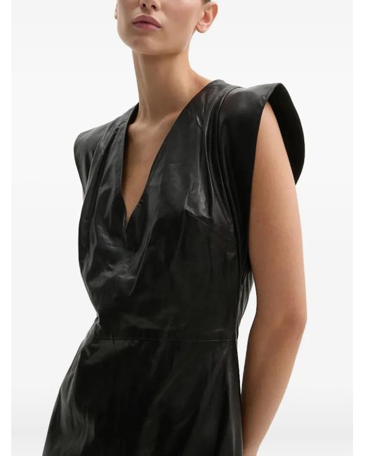 IRO Penelope Midi-Jurk Met Split in het Black