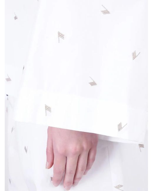 The Attico White Poplin Blouse