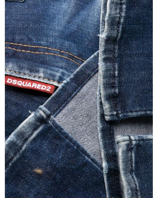 DSquared² Jeans Met Gerafeld Effect in het Blue