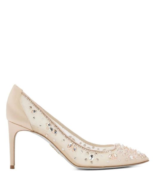 Rene Caovilla Natural 75Mm Cinderella Pumps