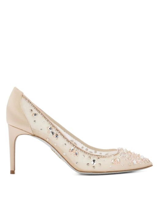 Pumps Cinderella 75Mm di Rene Caovilla in Natural