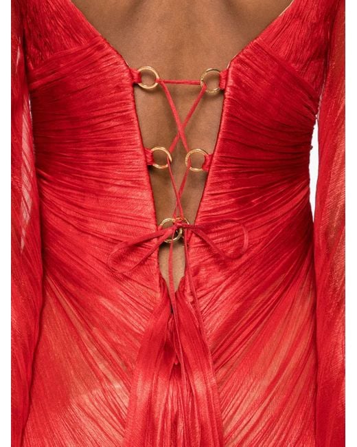 Maria Lucia Hohan Red Greta Maxi Dress