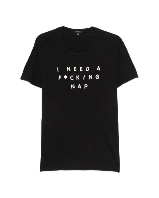 R13 Black Graphic T-Shirt for men