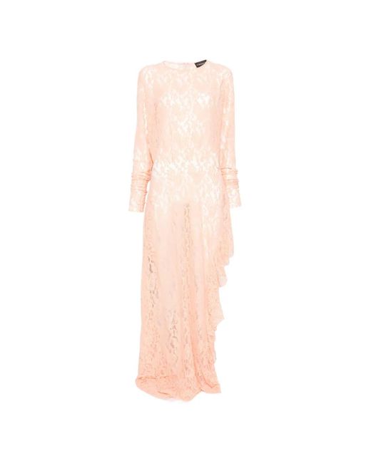 BARBARA BOLOGNA White Floral-Lace Maxi Dress