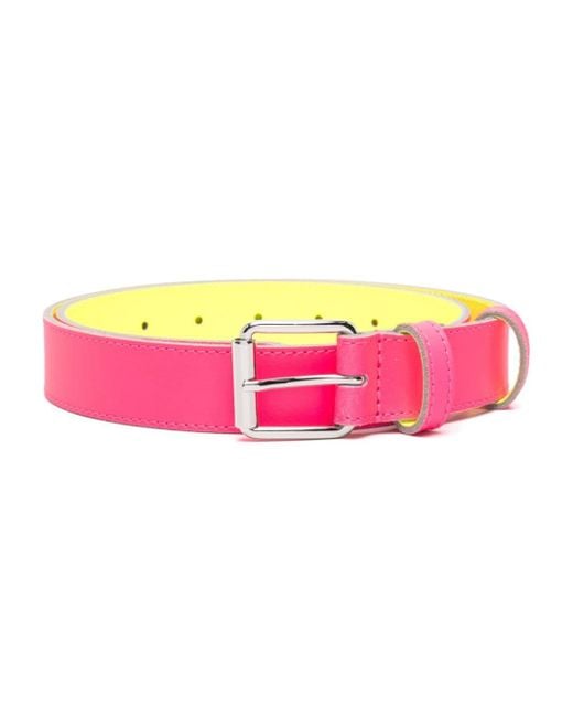 Comme des Garçons Pink Super Fluo Leather Belt