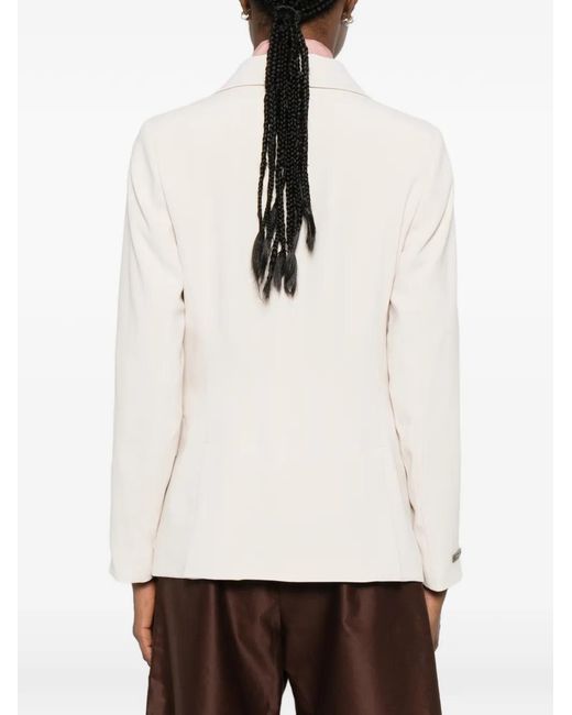 Peserico White Double-Breasted Blazer
