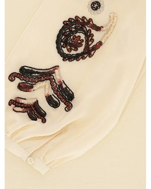 Fortela Natural Embroidered Blouse