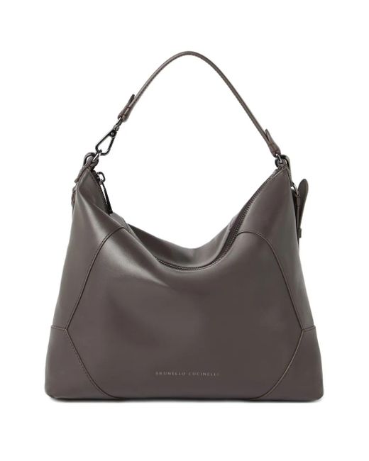 Brunello Cucinelli Gray Duo Hobo Bag