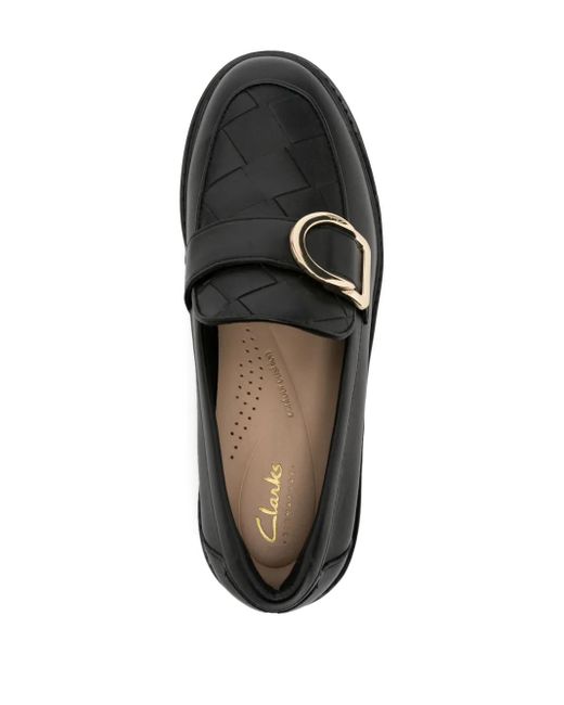 Clarks Black Splend Penny Loafers