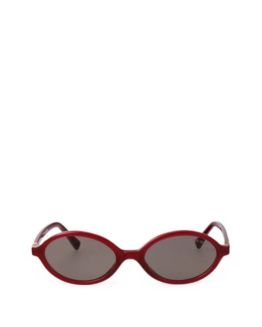 Miu Miu Pink Oval-Frame Sunglasses