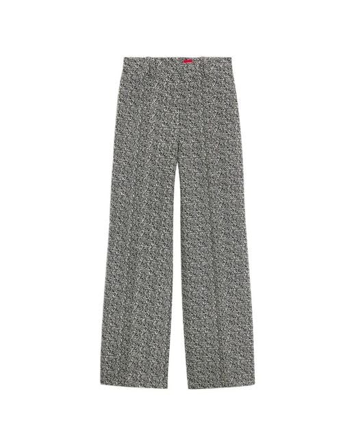 HUGO Gray Regular-Fit Trousers