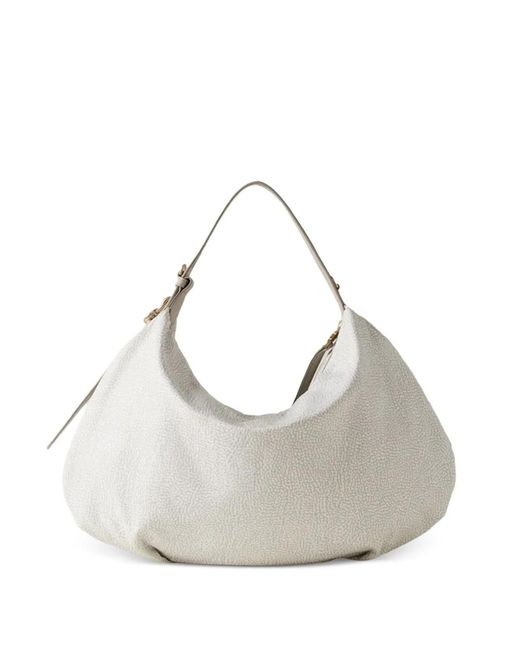 Borbonese Gray Medium Prive Shoulder Bag