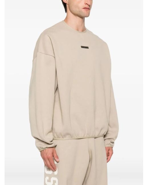 Fear Of God Natural Logo-Plaque Cotton Sweatshirt for men