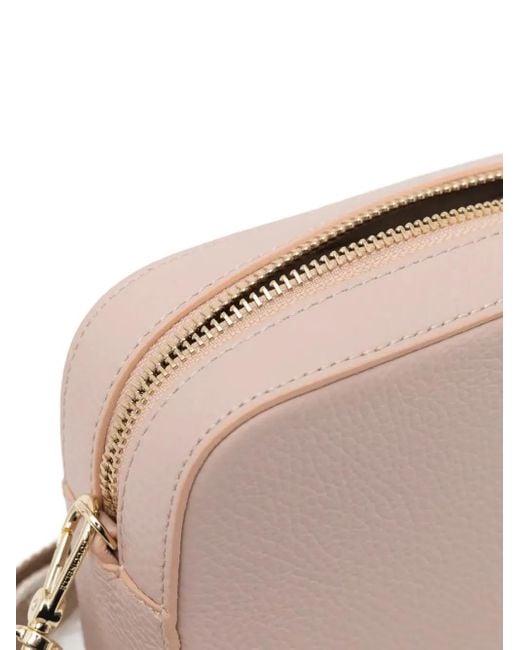 Coccinelle Pink Small Tebe Textured Cross Body Bag