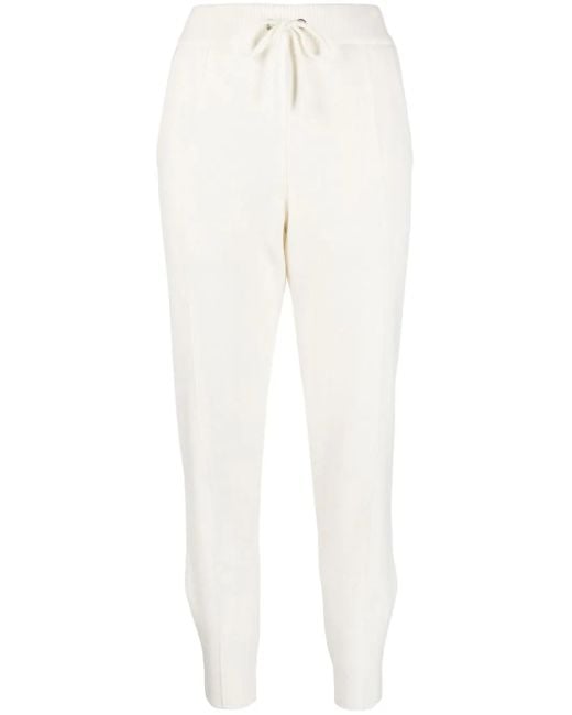 Pringle of Scotland White Fine-Knit Track Pants