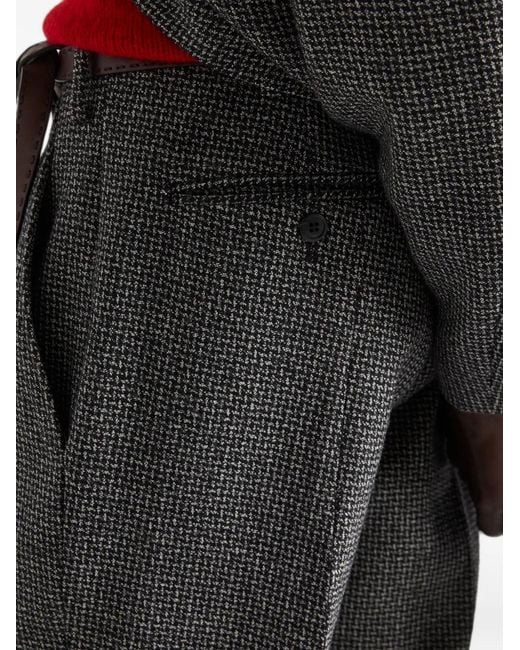 Prada Gray Wool Pants for men