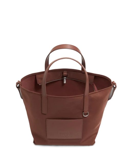 Bimba Y Lola Brown Schultertasche Mit Logo-Prägung