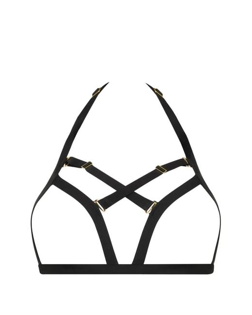 Maison Close Black Fatale Open Triangle Bikini Top