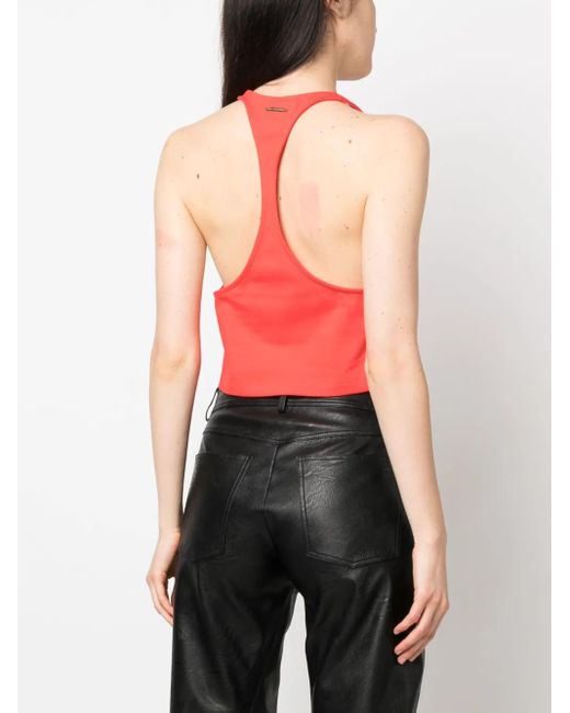 Stella McCartney Red Logo-Print Tank Top
