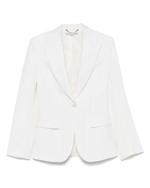 Stella McCartney White Single-Breasted Blazer