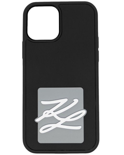 Karl Lagerfeld Karligraphy Logo Iphone 12 Case in Black | Lyst