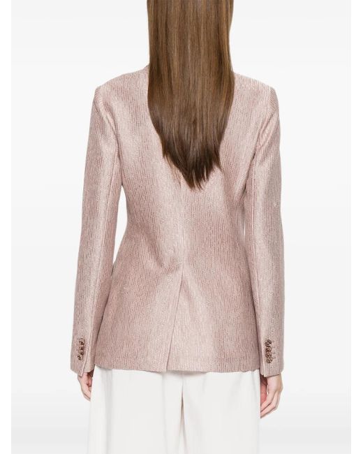 Tagliatore Pink Double-Breasted Blazer