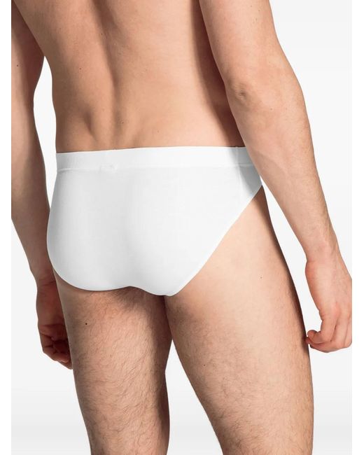 Calida White Cotton Briefs for men