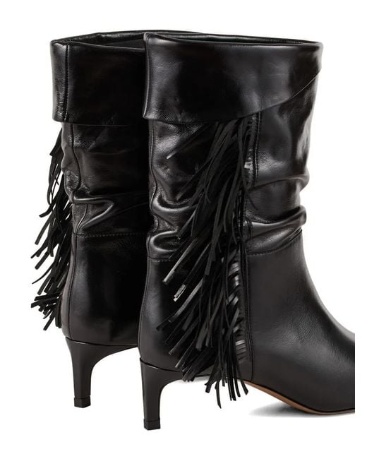 Ba&sh Black Tassel-Detail Boots