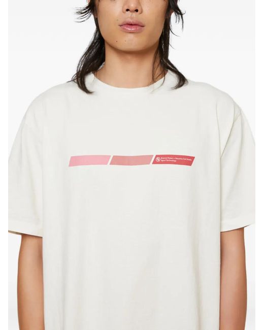 District Vision White Logo-Detail Short-Sleeve T-Shirt for men