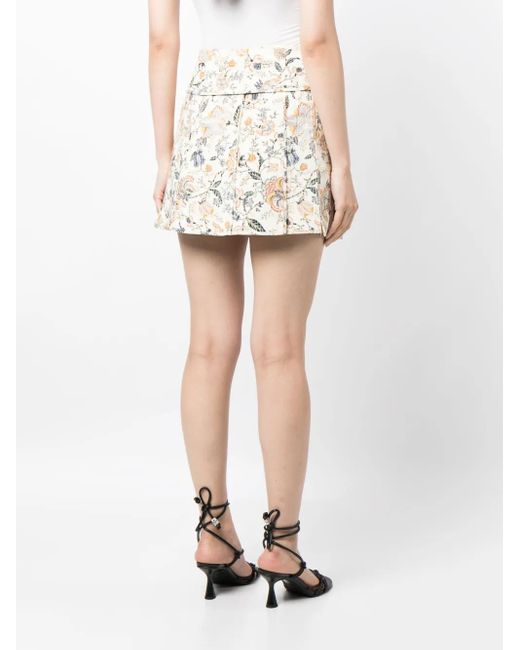 Ulla Johnson Zijden Mini-Rok in het Natural