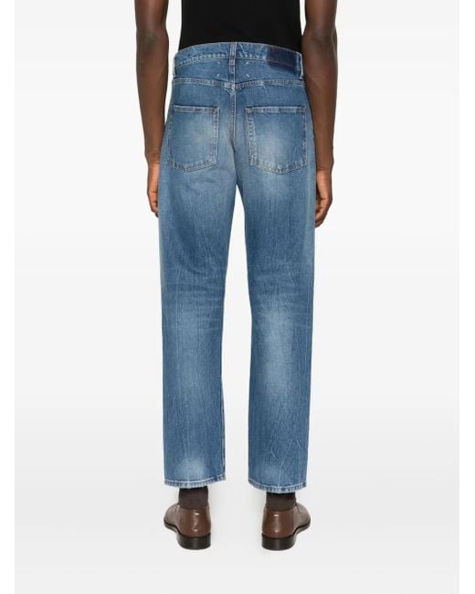 Maison Margiela Blue Whiskering-Effect Jeans for men