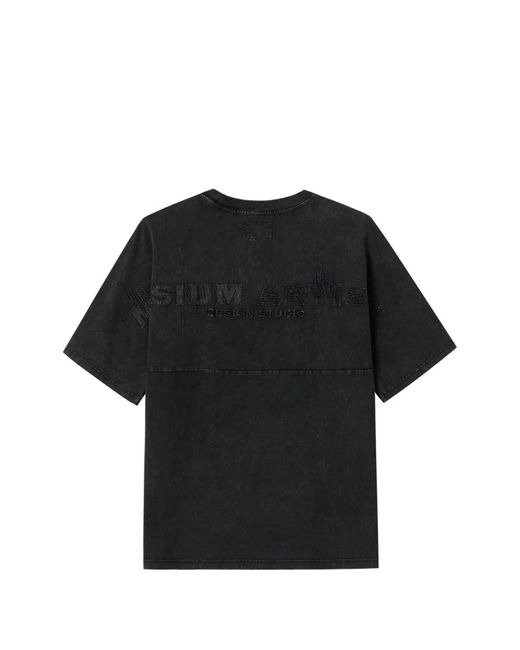 Musium Div. Black T-Shirt À Poche Poitrine for men