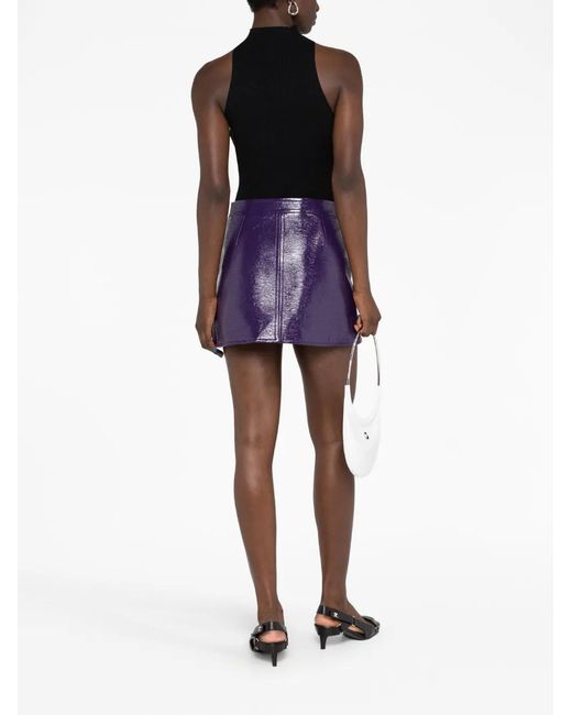 Courreges Purple Re-Edition Vinyl Miniskirt