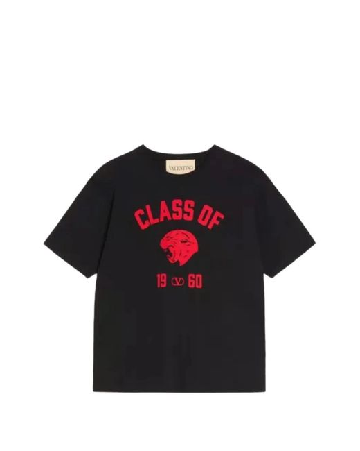 Valentino Garavani Black Panther-Print Cotton T-Shirt for men