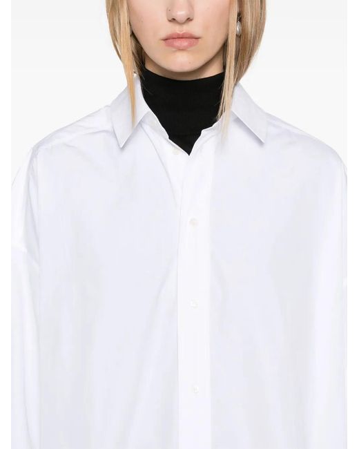 Wardrobe NYC White Cotton Shirt Dress