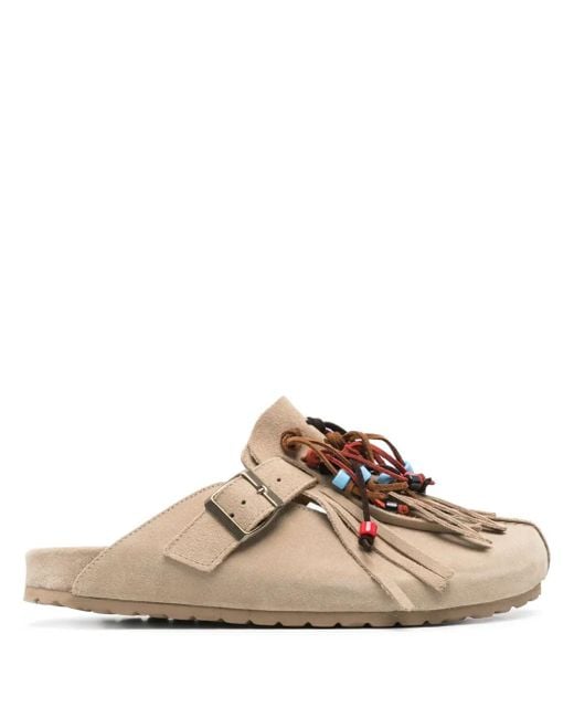 Scarosso Brown Geo Suede Sandals for men