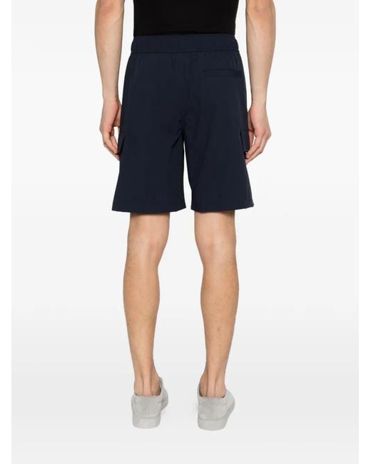 ALPHATAURI Blue Plex Belt Cargo Shorts for men