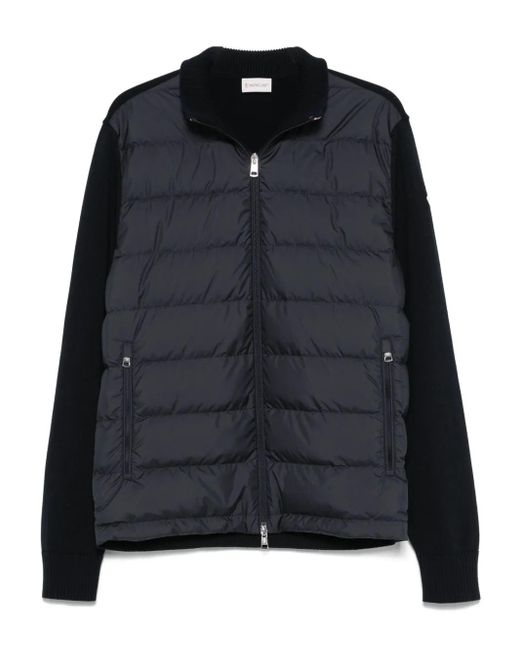 Moncler Black Zip-Up Padded Jacket for men