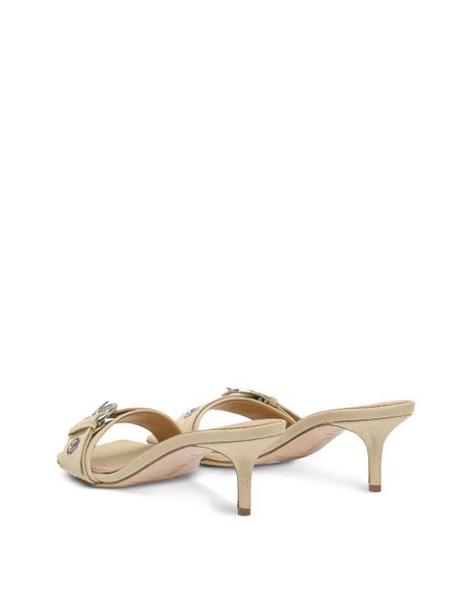 Aeyde Natural 55Mm Ilvy Buckle-Detail Square-Toe Sandals