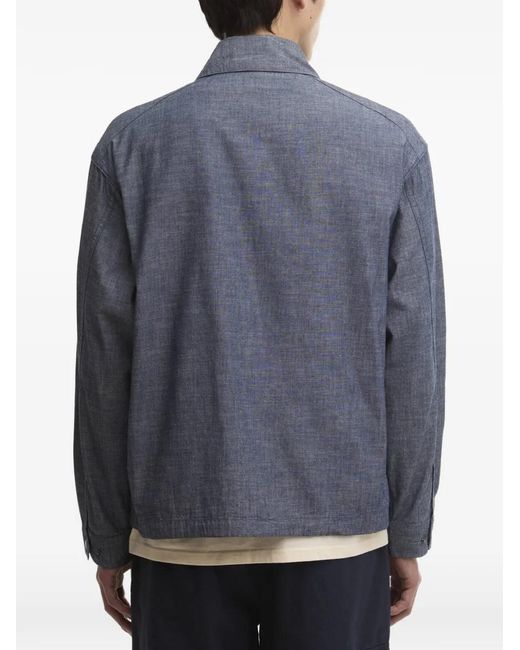 Barbour Blue Modified Westoe Flap-Pocket Cotton Jacket for men