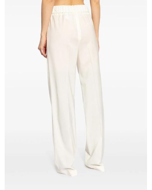 Dolce & Gabbana White High-Waisted Pants