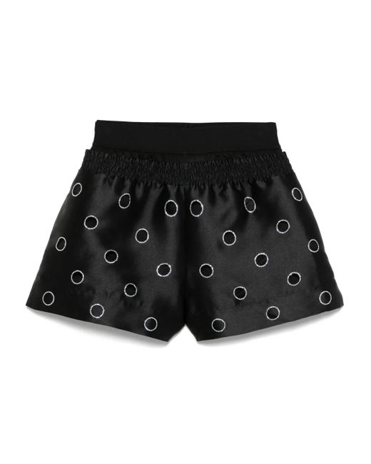 Sandro Black Polka-Dot Shorts