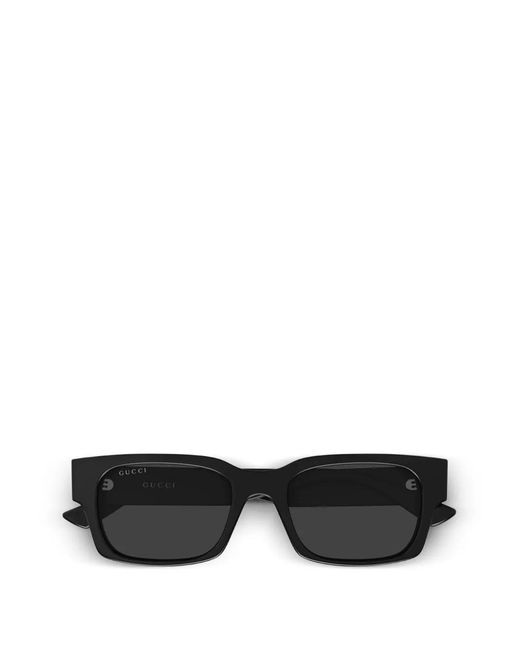 Gucci Black Rectangle-Frame Sunglasses for men