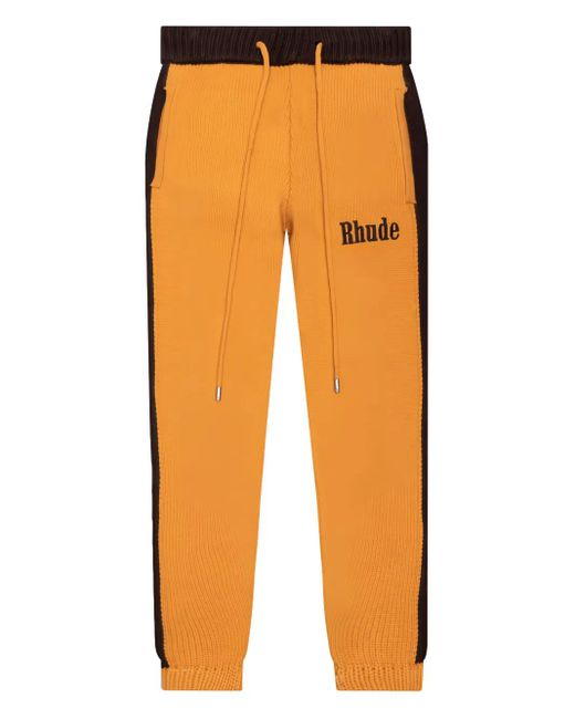 Rhude Gestrickte Jogginghose mit Streifen in Orange für Herren