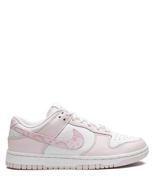 Nike Pink Dunk Low Paisley Sneakers