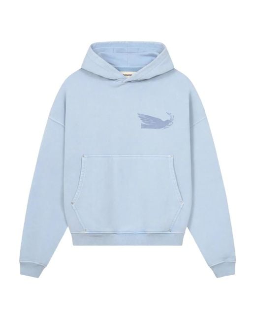 ROUGH Sweater Met Grafische Print En Capuchon in het Blue voor heren