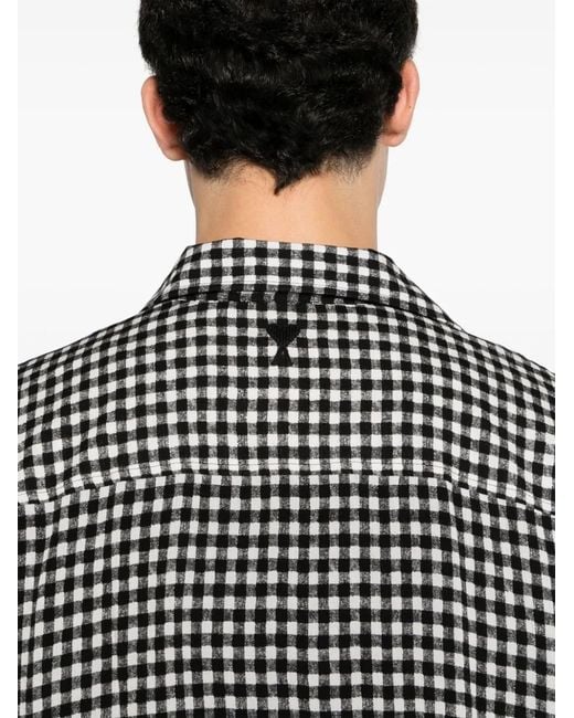 AMI Overhemd Met Gingham Ruit in het Black voor heren