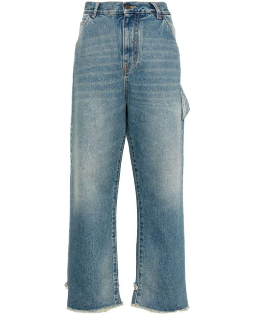 DARKPARK Blue Weite Jeans im Distressed-Look